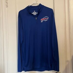 Men's Buffalo Bills Fanatics Royal 
Quarter-Zip Top Size Large